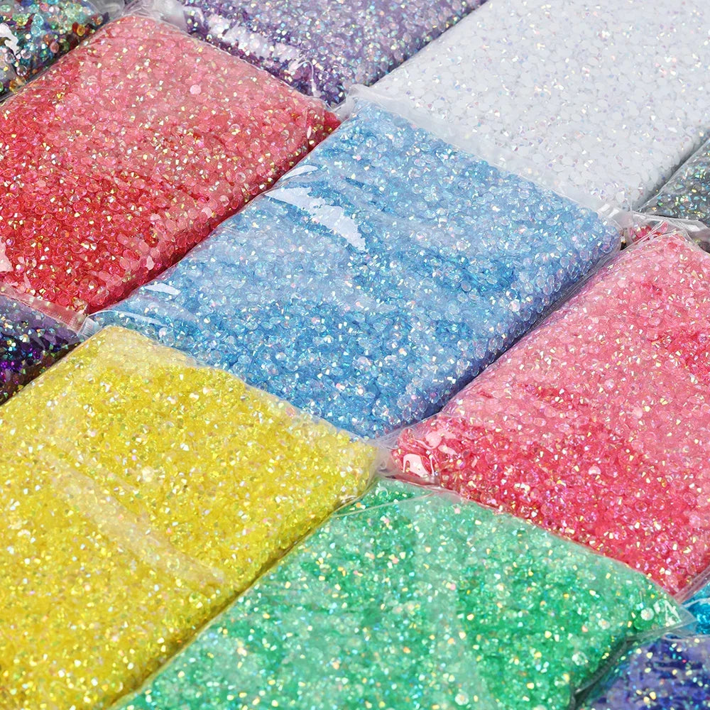Yellow Series Flat Back Resin Rhinestone 3MM 4MM 5MM Non Hot Fix Jelly Rhinestones Stones For Craft DIY Tumblers Shoe Decoration