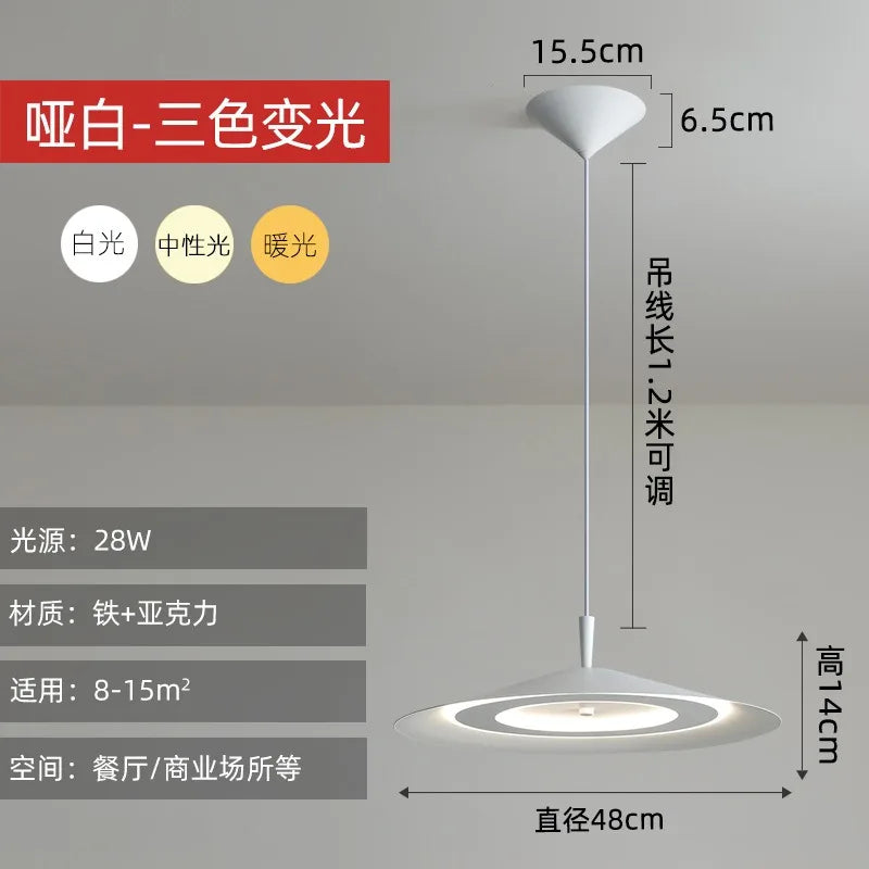 Modern Minimalist Black/White Designer Ceiling Chandelier Lights Modern LED Indoor Lighting Living/Dining Room Kitchen Island