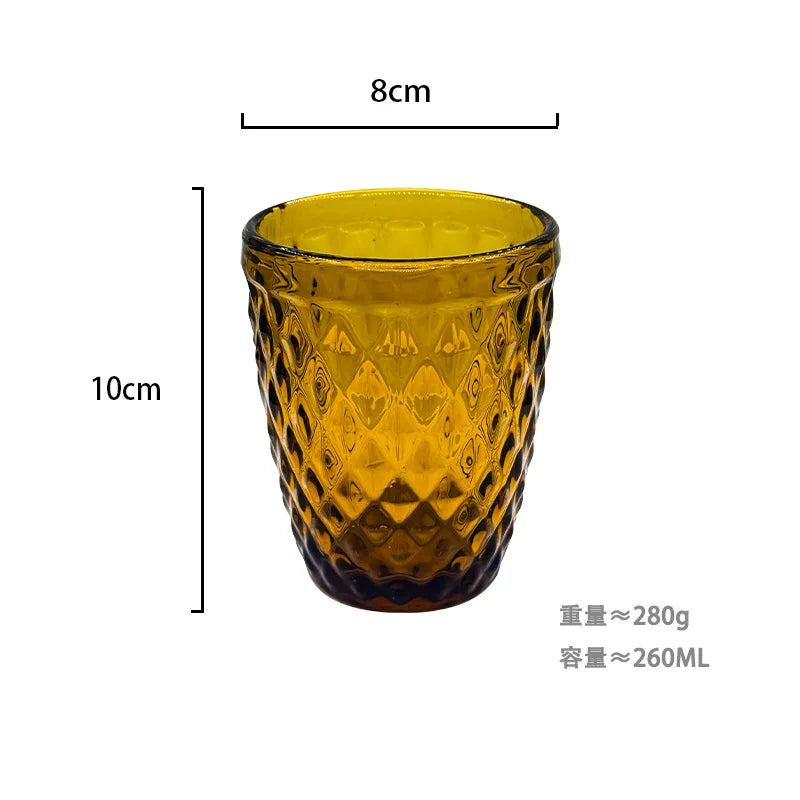 260 ml Water Glass for Juice Beer Tea Milk Wine Drinking Drinkware for Cold Drink Glasses Family and Friends Party