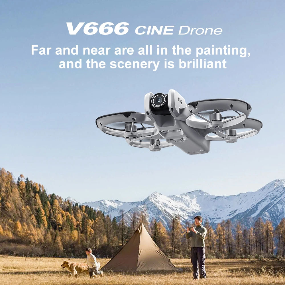 Original MINI V666 Drone 4K Professional WIFI 5G Dron Obstacle Avoidance Brushless Altitude Headless Mode RC Quadcopter Toys