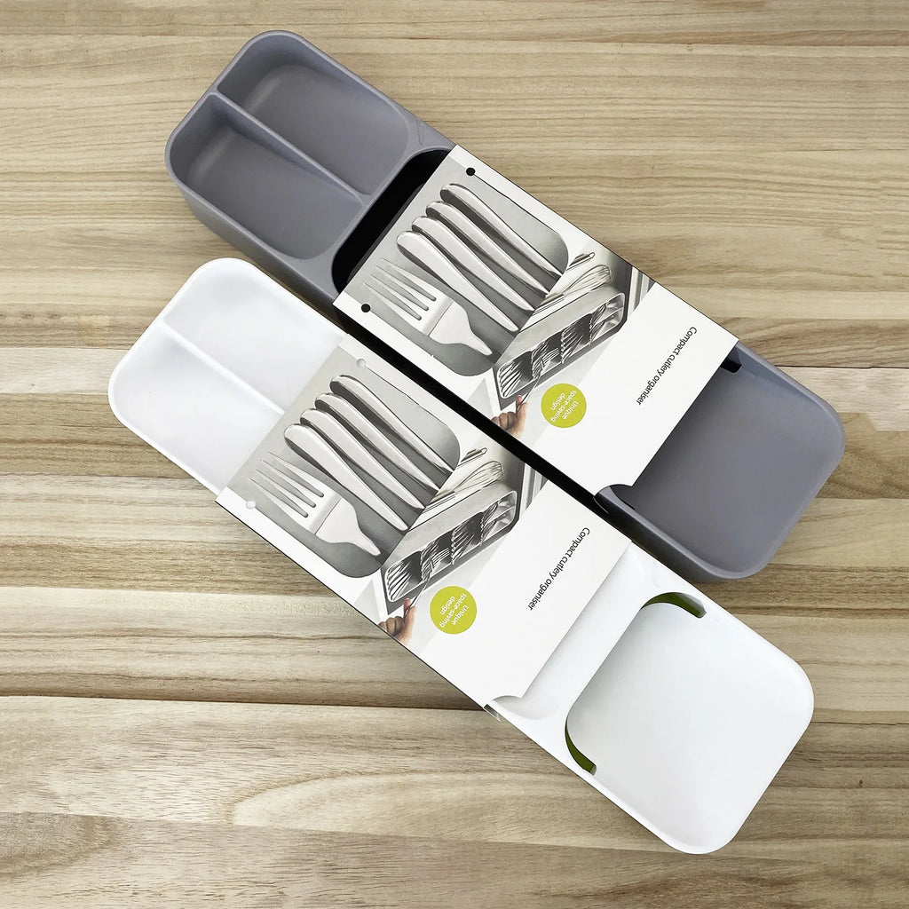 Multi-purpose Cutlery Storage Tray Cutlery Fork Spoon Compartmentalized Organizer Kitchen Drawer Categorized Storage Boxes