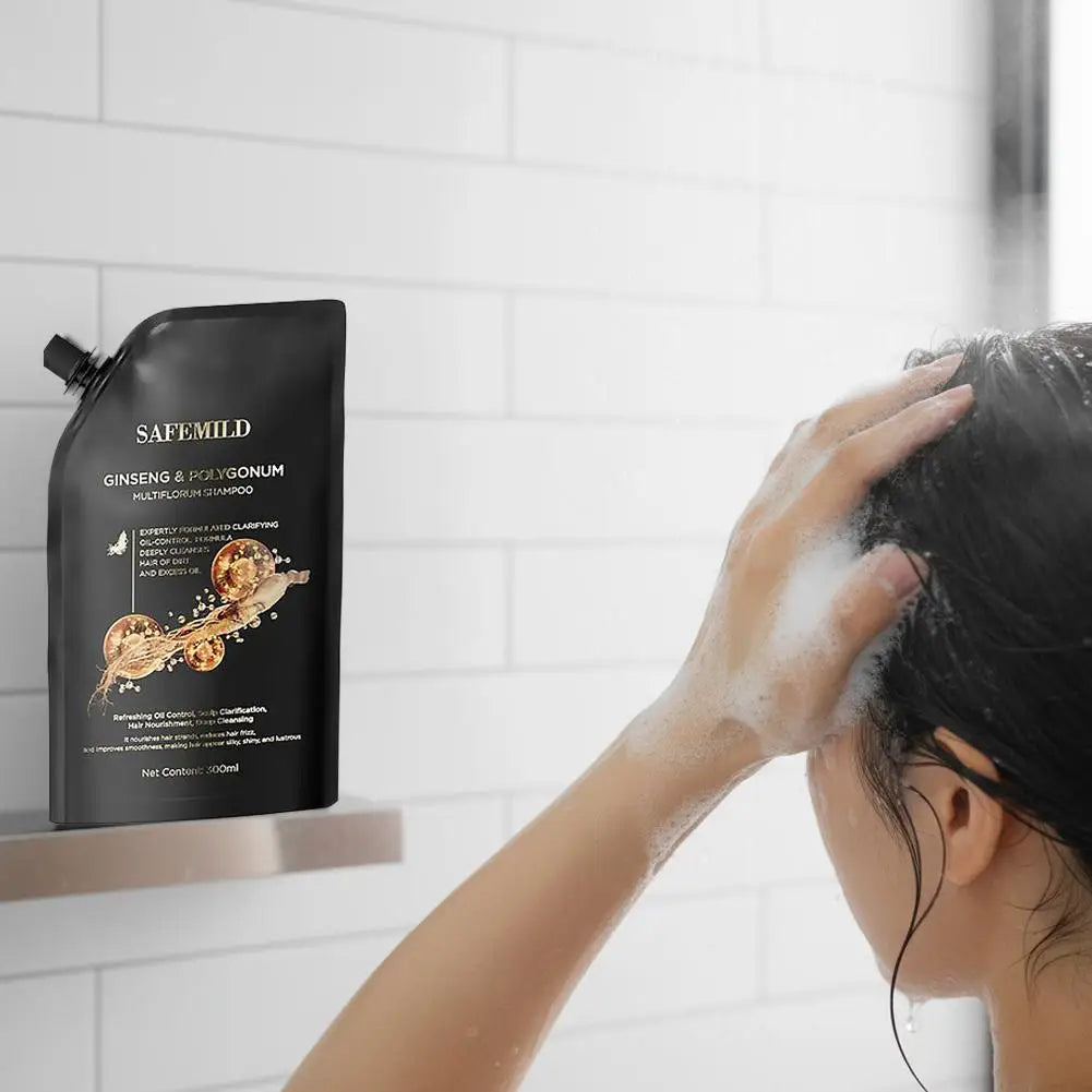 Ginseng & Polygonum Multiflorum Shampoo Hair Growth Shampoo Deep Cleaning Nourishing Smoothing Repairing Dry Damaged Hair Care