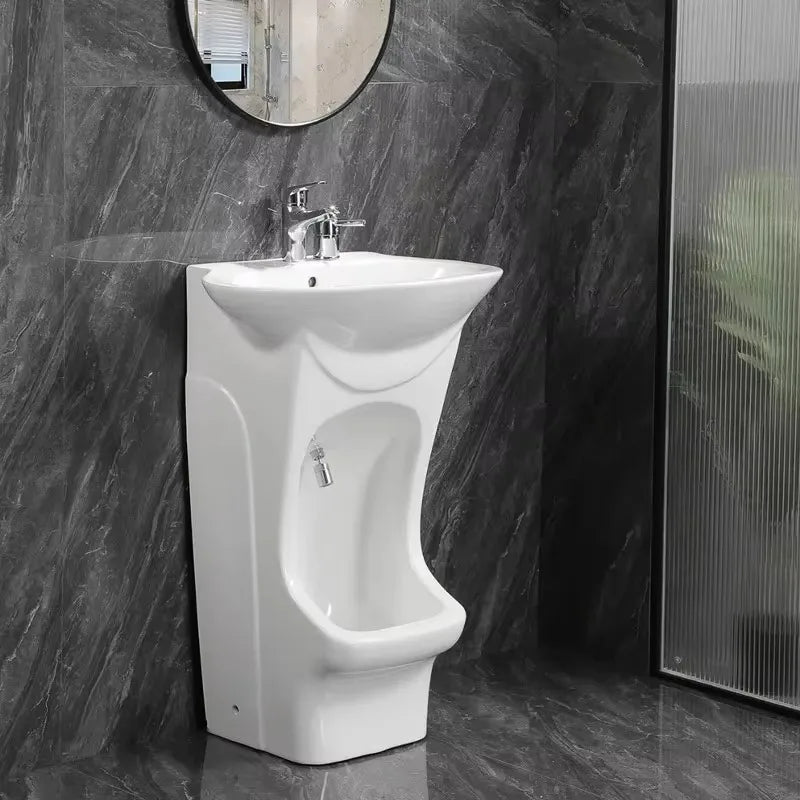 Ceramic Floor Mounted Wash Basin Pedestal Foot Washing Sink