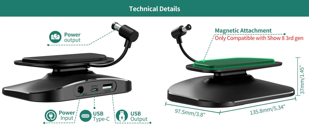 LINGYOU Charging Stand for Echo Show 8 3rd Gen - Adjustable Holder with Charging Ports (USB-C/A) for Charge Cellphones &  Earbud