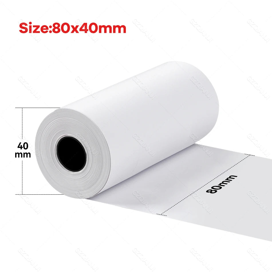 BPA free 80*30mm 40mm Thermal Receipt Paper for All Mini 3 inch Inkless Wireless Thermal POS Receipt Bill Printer Paper Roll