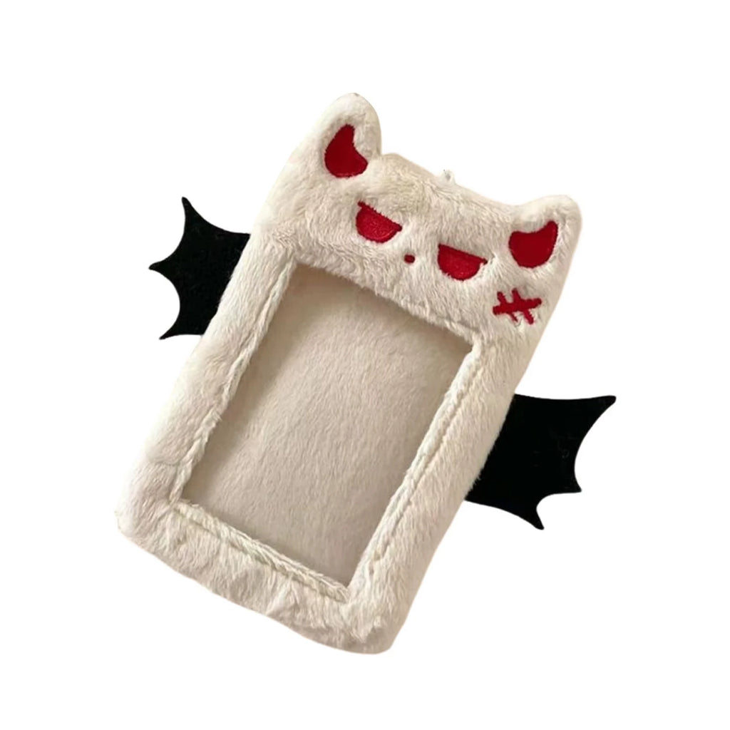 Cartoon Devil Plush Photocard Case Photo ID Credit Band Card Holder Card Case Students Idols Photos Protective Cover