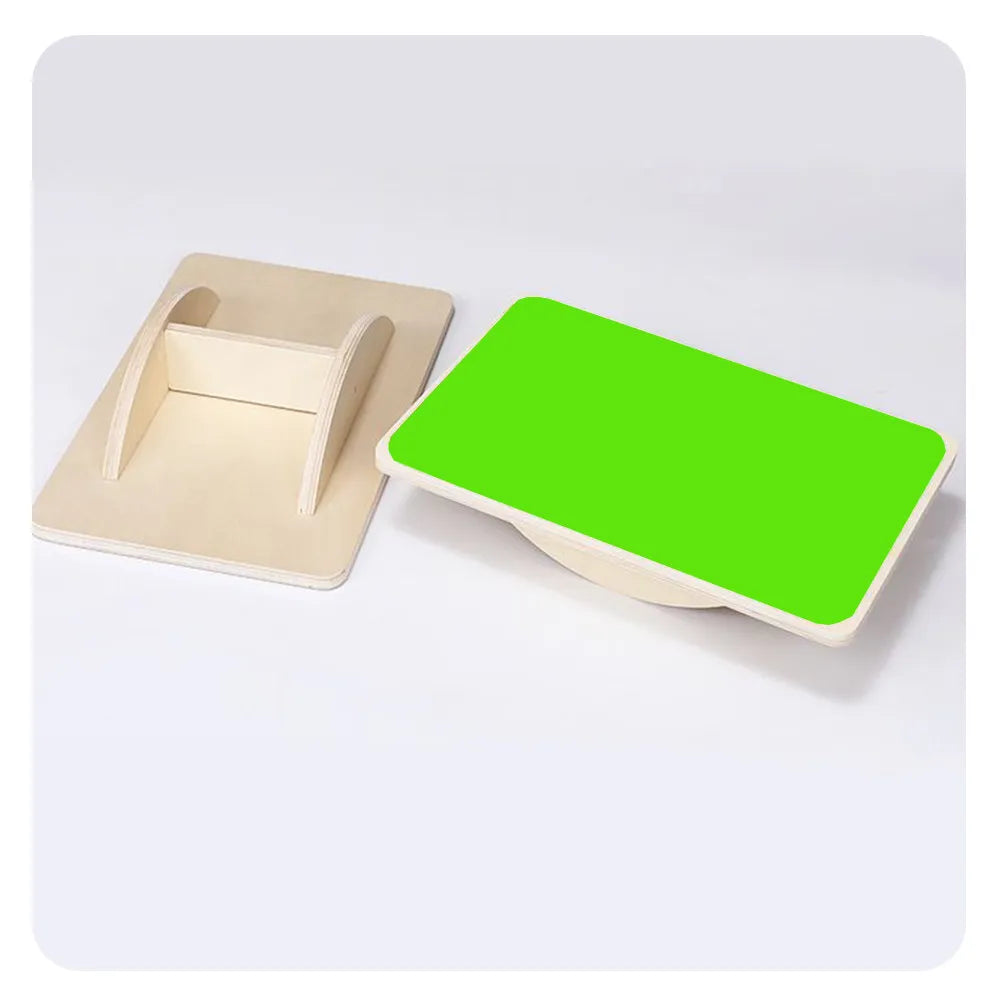 Wooden Square Balance Table Portable Anti Slip Wobble Seesaw Sensory Integration Rehabilitation Coordination Training Equipment