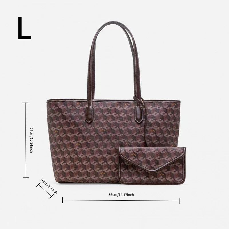 Large Capacity Geometric Print Tote Bag Fashion Women's Handbag Shopper Bag