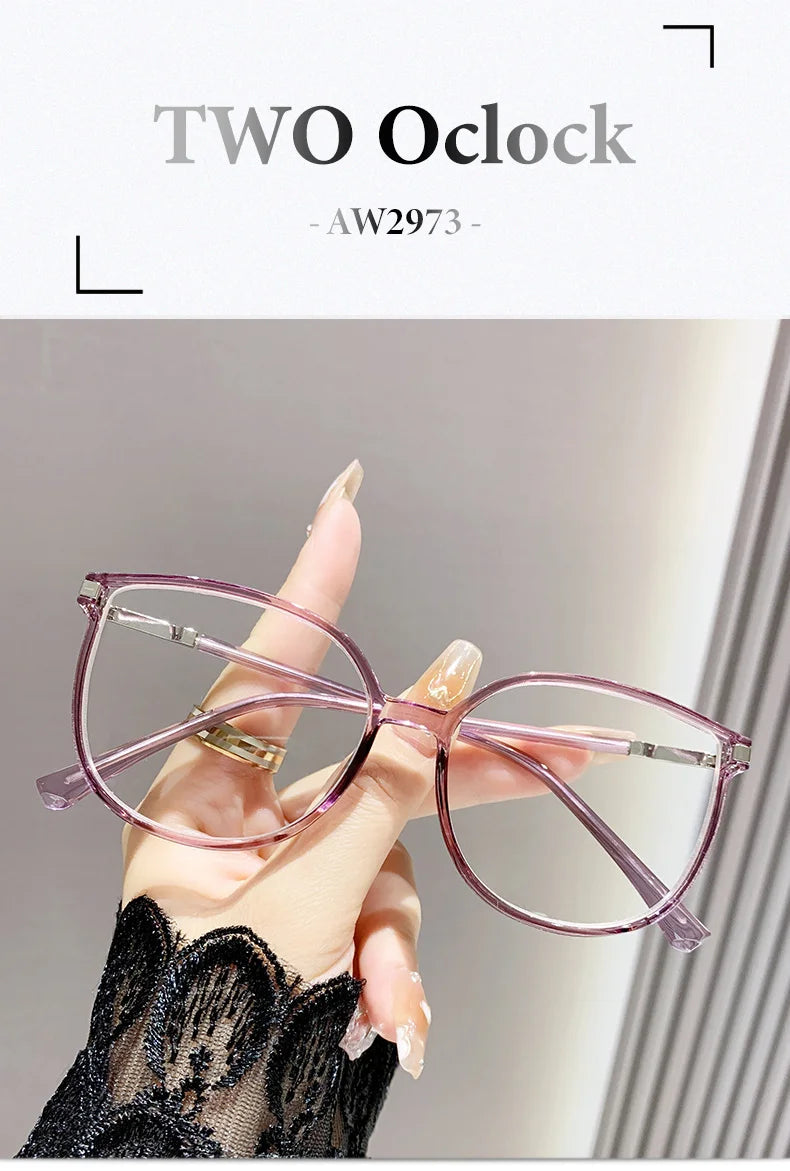 Fashion Women's Grade Glasses Trendy Luxury Reading Glasses Lady Presbyopic Graduated Lenses Transparent Glasses Eyepieces 2025