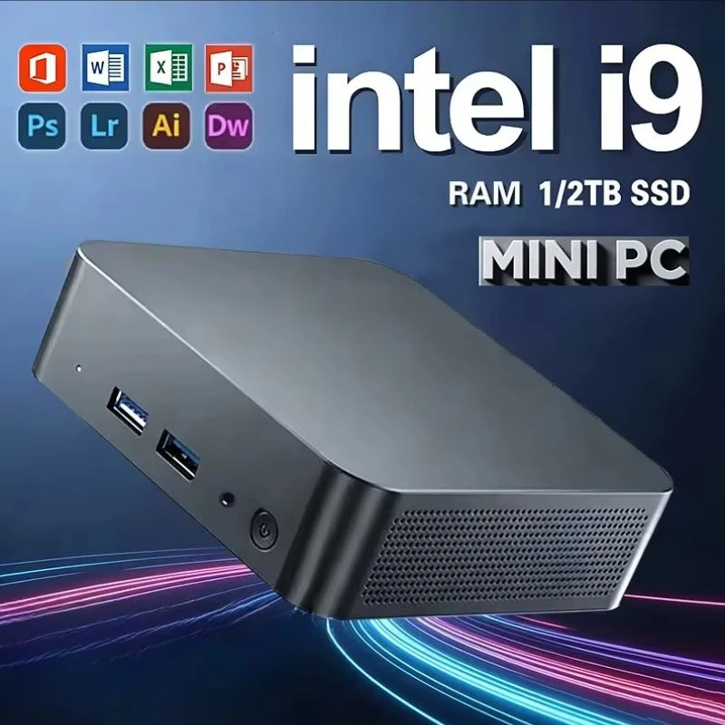 2026 New MINI PC Windows 11 Pro Core i9 10980HK 16GB RAM 1TB 2TB SSD WIFI 6 BT5.2 4K HD Mini Gaming Office Study Pc