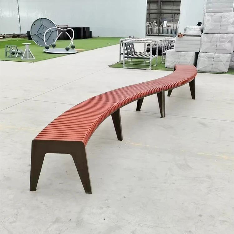 Classic Outdoor Furniture Street Round Bench Outdoor Long Wood Benches