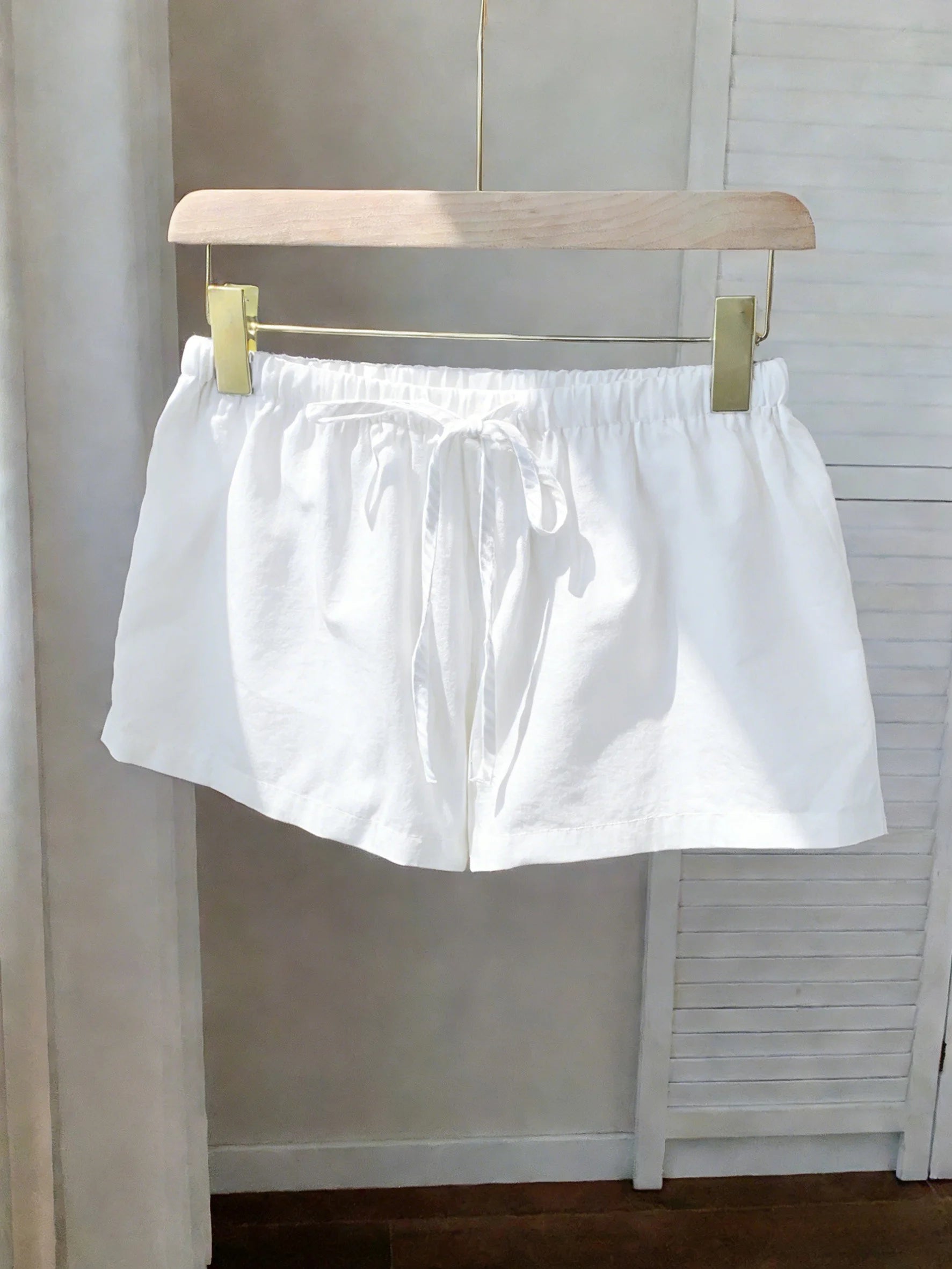 Women Elastic Waist Drawstring Shorts Loose Soft Casual Summer Beach Lounge High Waist Lightweight Short Pants for Ladies