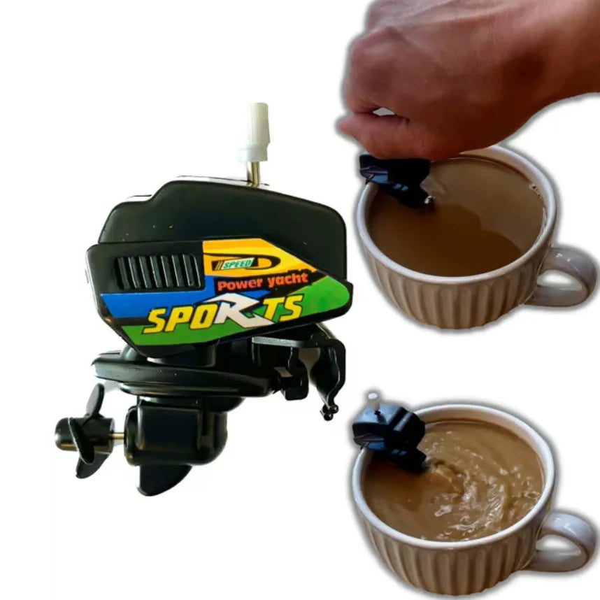 Mini Boat Motor Coffee Stirre Novelty Fun Drink Mixer Creative Kitchen Gadget for Coffee Tea Cocktail for Home Bar Accessories