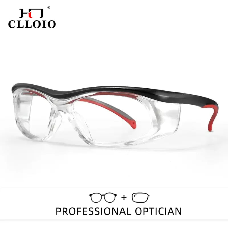 CLLOIO Safety Glasses with Prescription Impact Resistant Industrial Optical Glasses Construction Laboratory Splash Proof Goggles