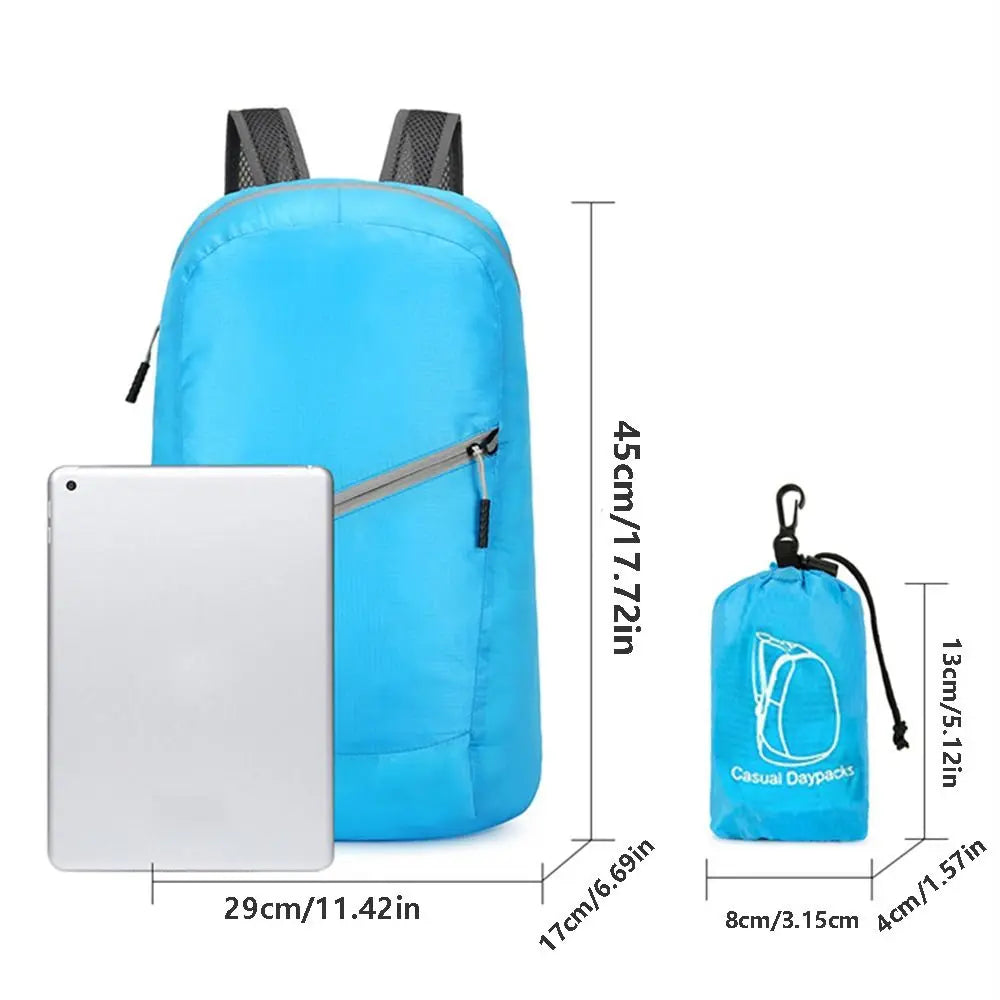 Ultralight Portable Camping Hiking Waterproof Travel Women Mini Travel Backpack Foldable Men Backpack Lightweight Nylon Bag