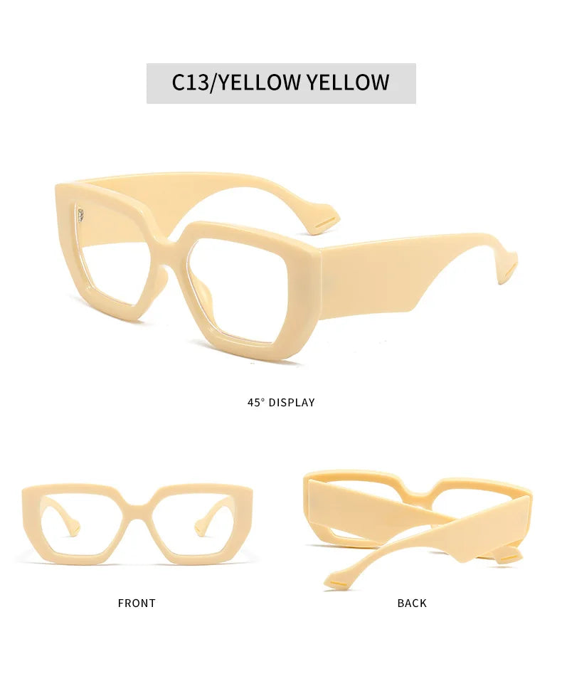 Square Reading Glasses For Women Optical Lens Prescription Men's Eyeglasses Big Thick Frames Presbyopic Eyewear Trendy