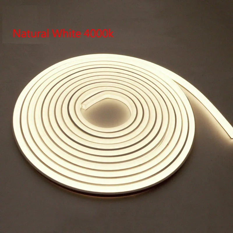 12v 24v Waterproof 4mm*8mm Slim Narrow Thin Neon Silicone Soft Strip LED Flexible Tape Outdoor Cabinet Garden 3000k 4000k 6000k
