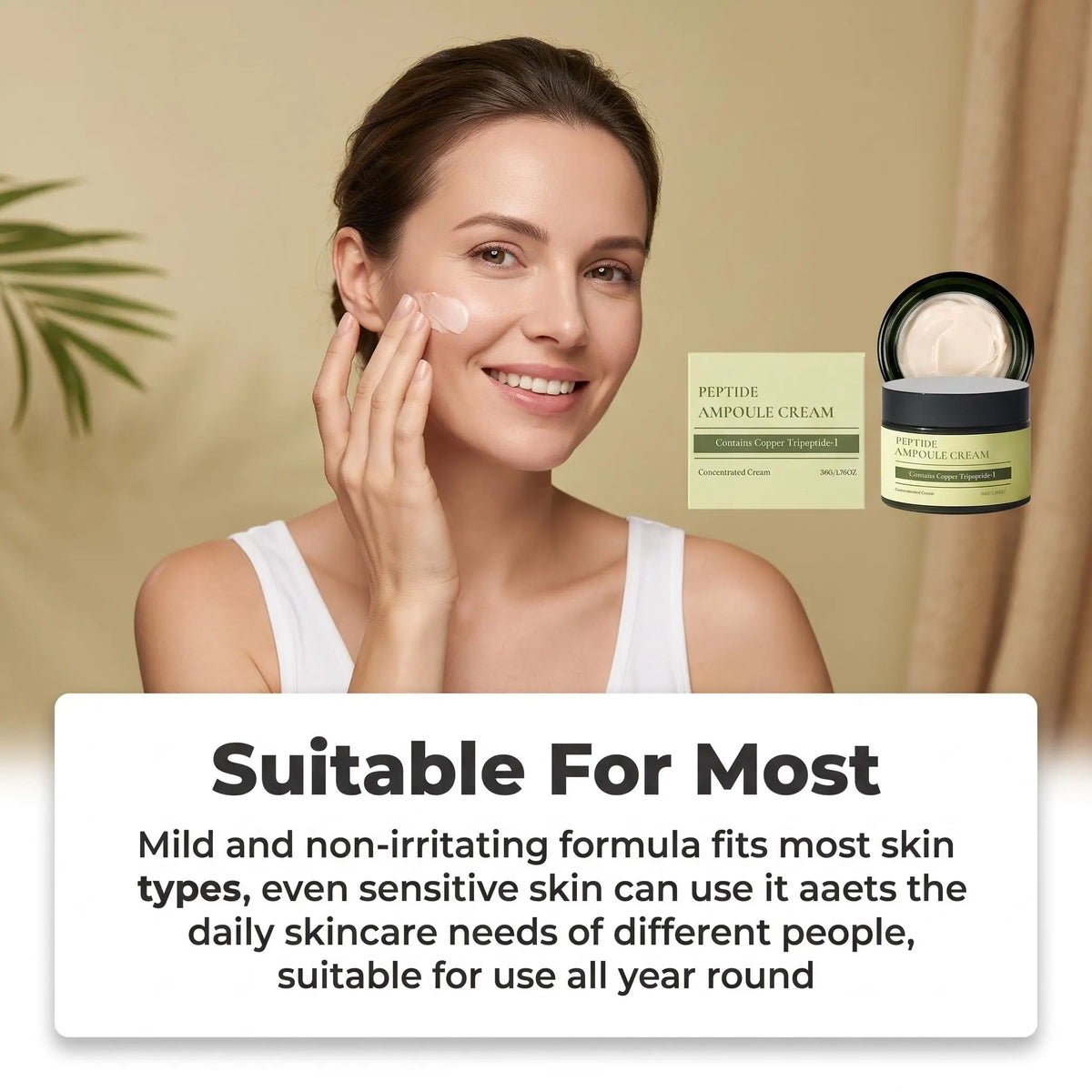 GHK-Cu Copper Peptide Cream Intense Hydration Firm Smooth Face Strengthen Skin Barrier Anti Aging Korean Skin Care Moisturizer