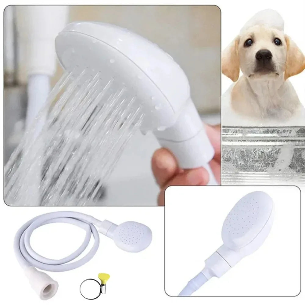 Universal Sink Spray Rubber Hose Handheld Rain Shower Head Portable Spray Head for Kitchen Bathroom Pet Cleaning Showerhead 1PC