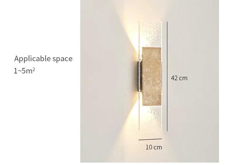 Outdoor Waterproof Wall Lamps Strip Natural Stone Wall Lights 18W LED Porch Wall Sconces Bedroom Exterior Lighting Fixtures