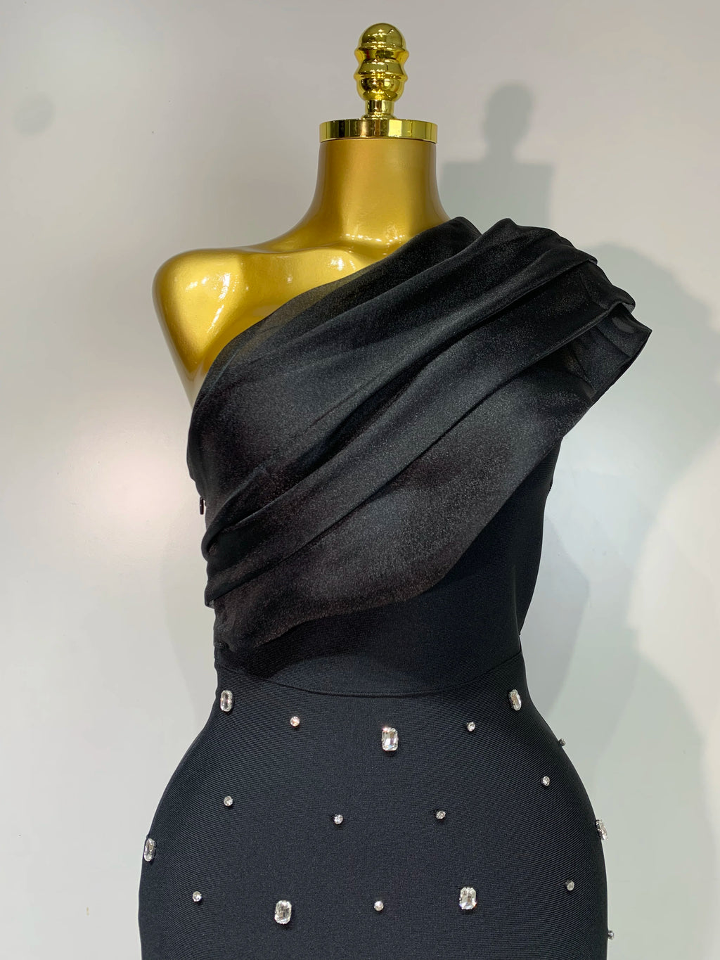 2025 Women Sexy One Shoulder Shinning Crystal Bodycon Bandage Long Dress Celebrate Festival Fashion Evening Party Luxury Dress