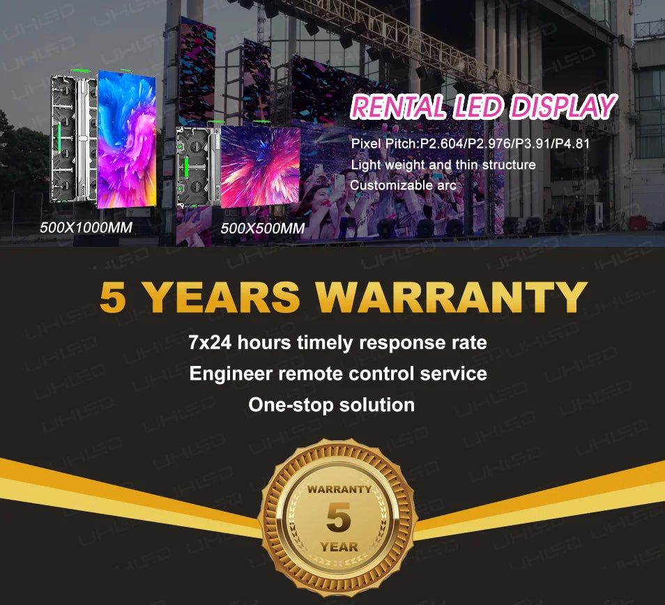 P2.6 P3.9 Stage Events Led Display Screen led wall Panel 500*1000mm  Video Wall Rental led Display