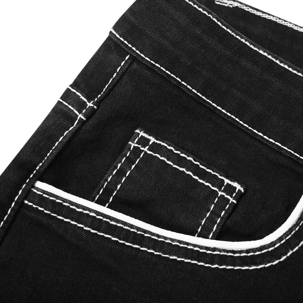 Kakan - High-quality Men's Personalized Double-line Jeans, New Dark Blue, Light Blue, Black Jeans K05-8878 In Spring and Autumn
