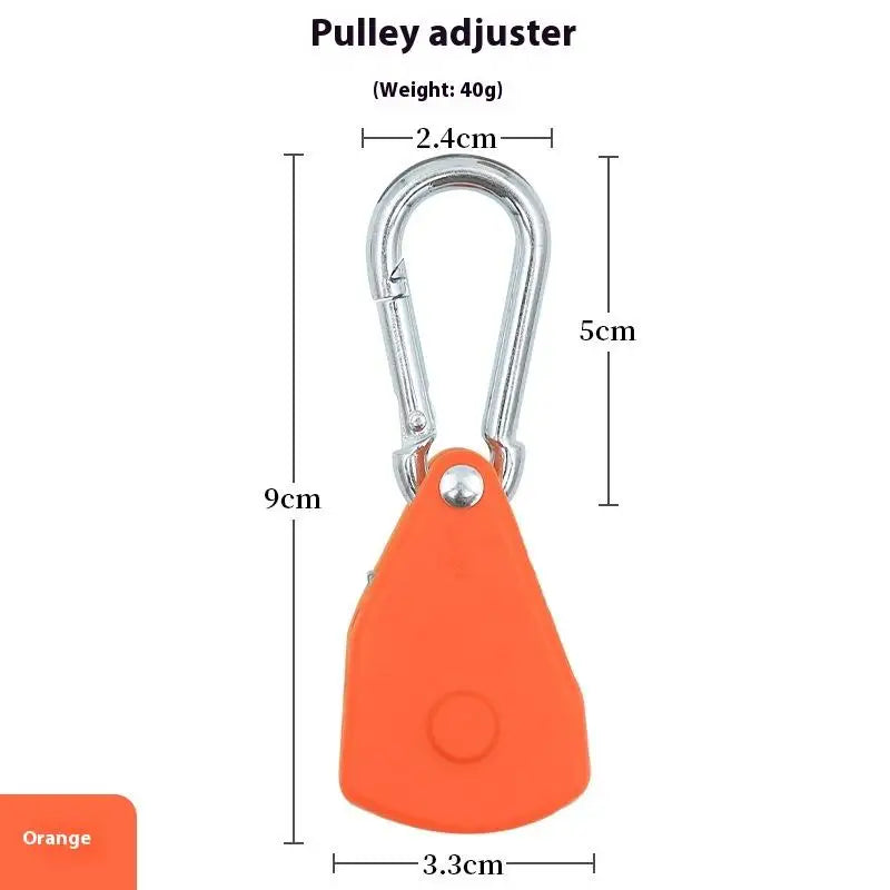 Secure Tent Rope Hanger with Ratchet Tie-Down System; Heavy-Duty Camping Gear with Reinforced Metal Gears and Adjustable Strap