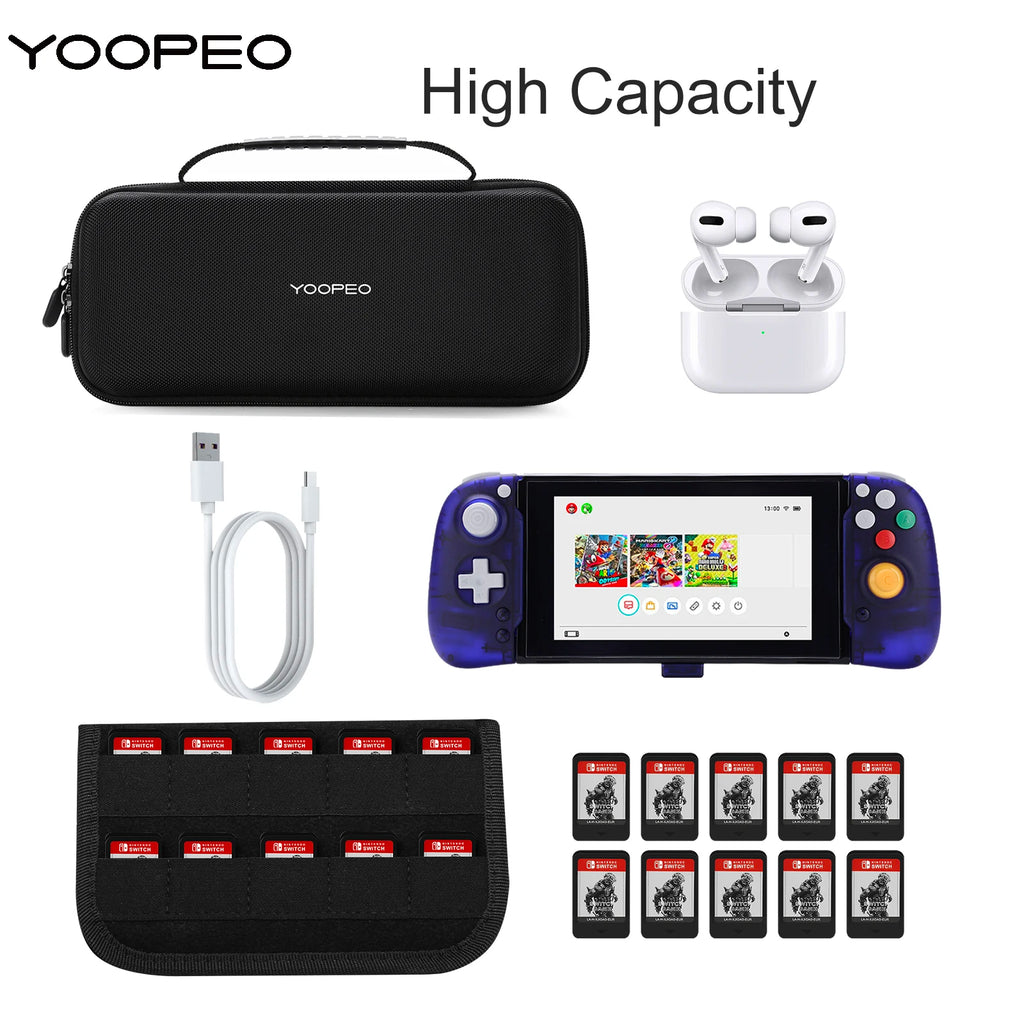 YOOPEO Original Portable Carrying Case For Retroflag Handheld Controller 10 Game Card Storage Bag for Hori Split Pad Gamepad Box