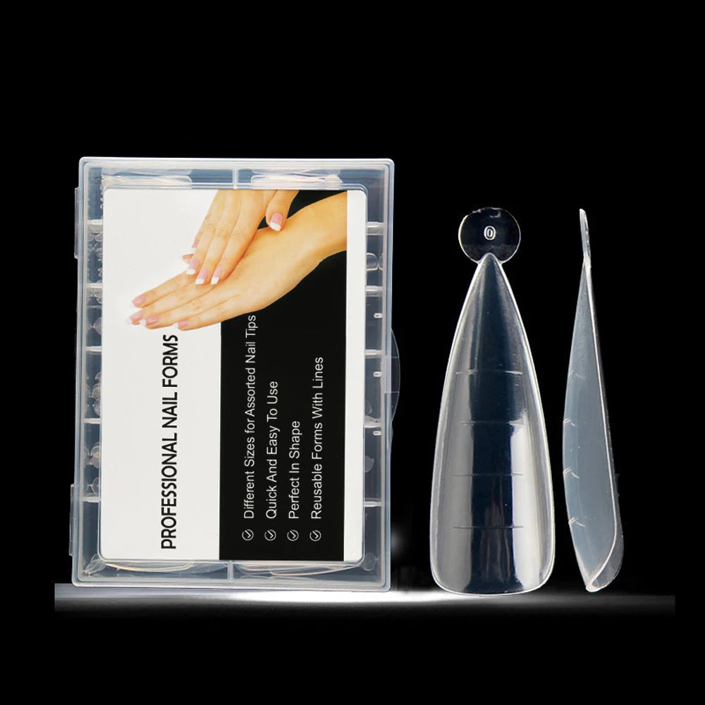 BNG Top Forms for Nails Dual Forms Nails Forms for Extension Full Cover Quick Building Gel Mold Tips Poly Nail Gel Mold