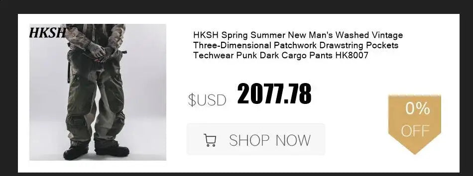 HKSH Spring Autumn Men's Tide Dark Punk Wool Deconstructed Leather Patchwork Jacket Fashion Vibe Vintage Y2K Gothic Coat HK27230