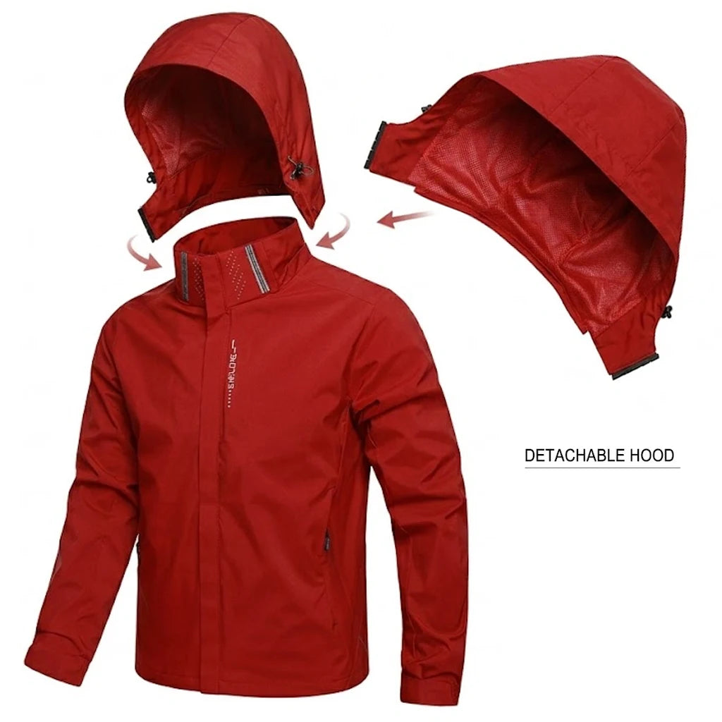 Outdoor Windproof Coats Waterproof Jackets Lightweight Cycling Hoodie Hiking Raincoat Work Hooded Man Climbing Zipper Tracksuits