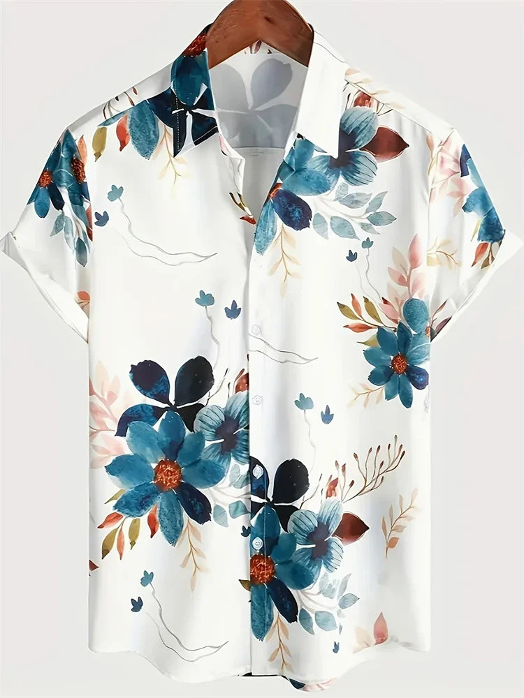 Hawaii Fashion Black And White Plaid Shirt Summer Simple Daily Men's And Women's Lapel Button Down Tops Oversized Cool Casual