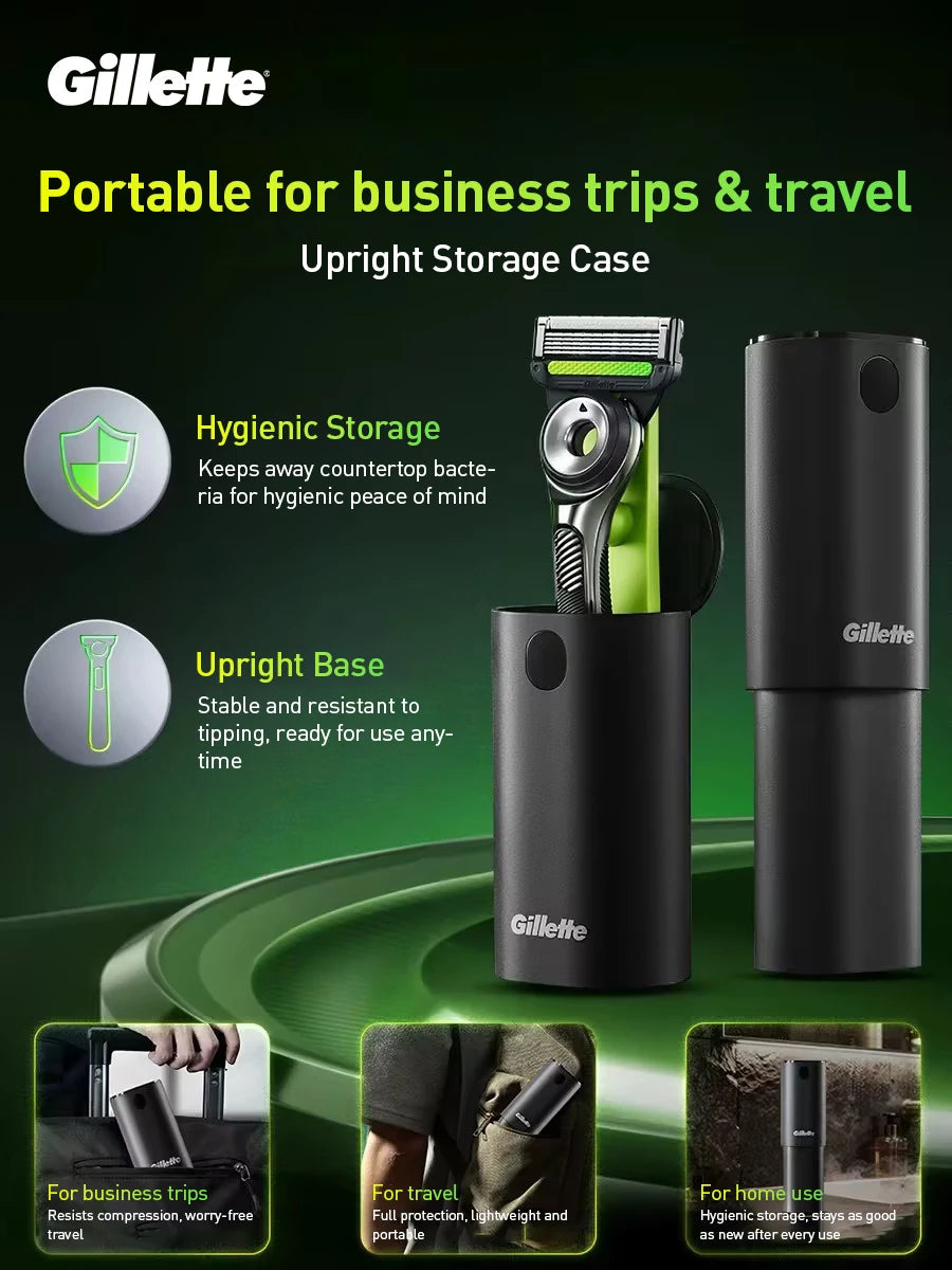 Portable Razor Travel Box Fit for Gillettte Labs Shavers Anti-dust Anti-fall High Quality Plastic Silicone Shaver Storage Case