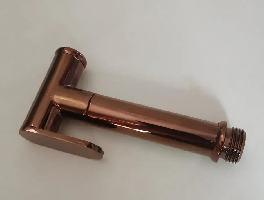 shine polish Rose Gold Hand Held Bidet Sprayer Stainless Steel Douche Kit Toilet Bidet Shattaf Copper Valve Jet Set sprayer head