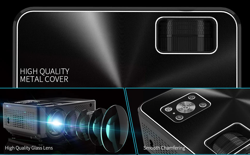 YABER Y60 Portable Projector with 5500 Lux Upgrade Full HD 1080P 200" Display Supported, LCD LED Home Projector