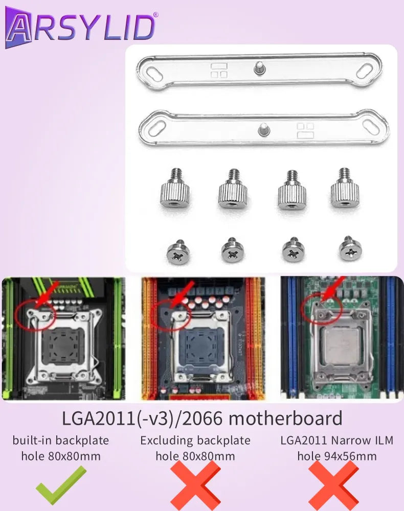 LGA20xx-SS2 LGA2011 LGA2066 Mounting Kit Bracket for Thermalright PA-120 SE FC140 FS140