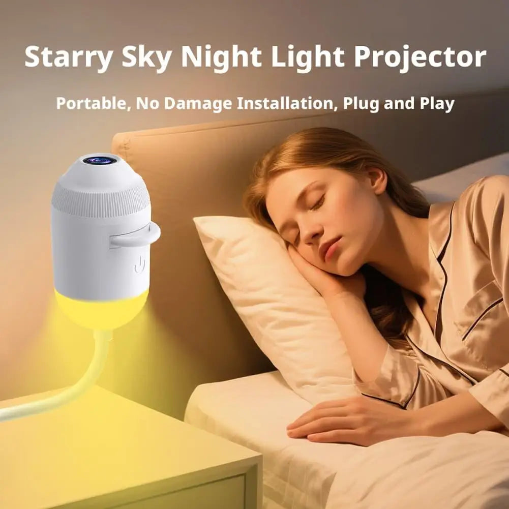Car Interior Roof Light Projector USB Star Galaxy Projection Ambient Lighting Adjustable Roof Starry Sky Ambient Projector Light