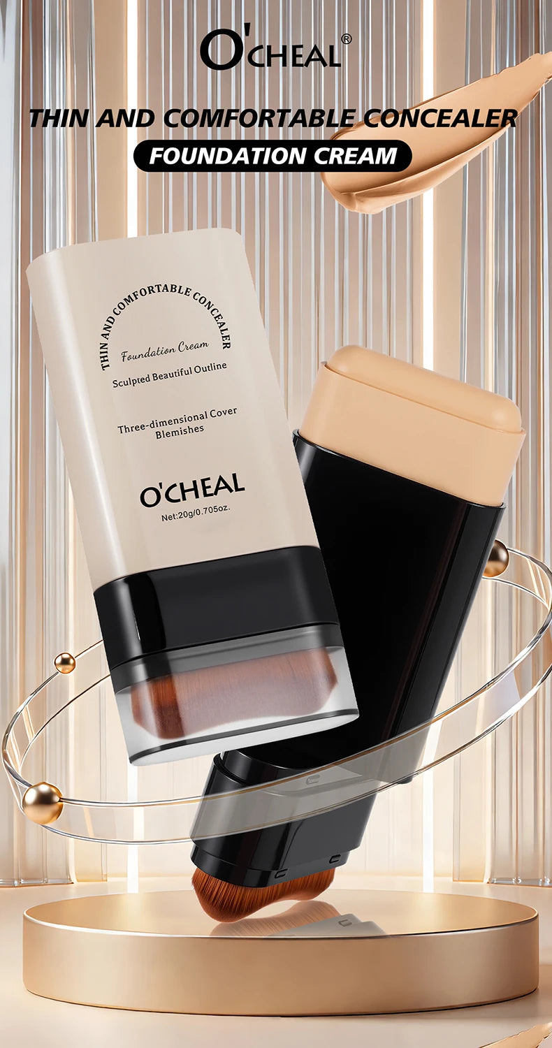 Double-Headed Foundation Make-Up Stick, Waterproof, Set Makeup, conceal, Moisturize, Control Oil, Brighten, No Makeup Transfer