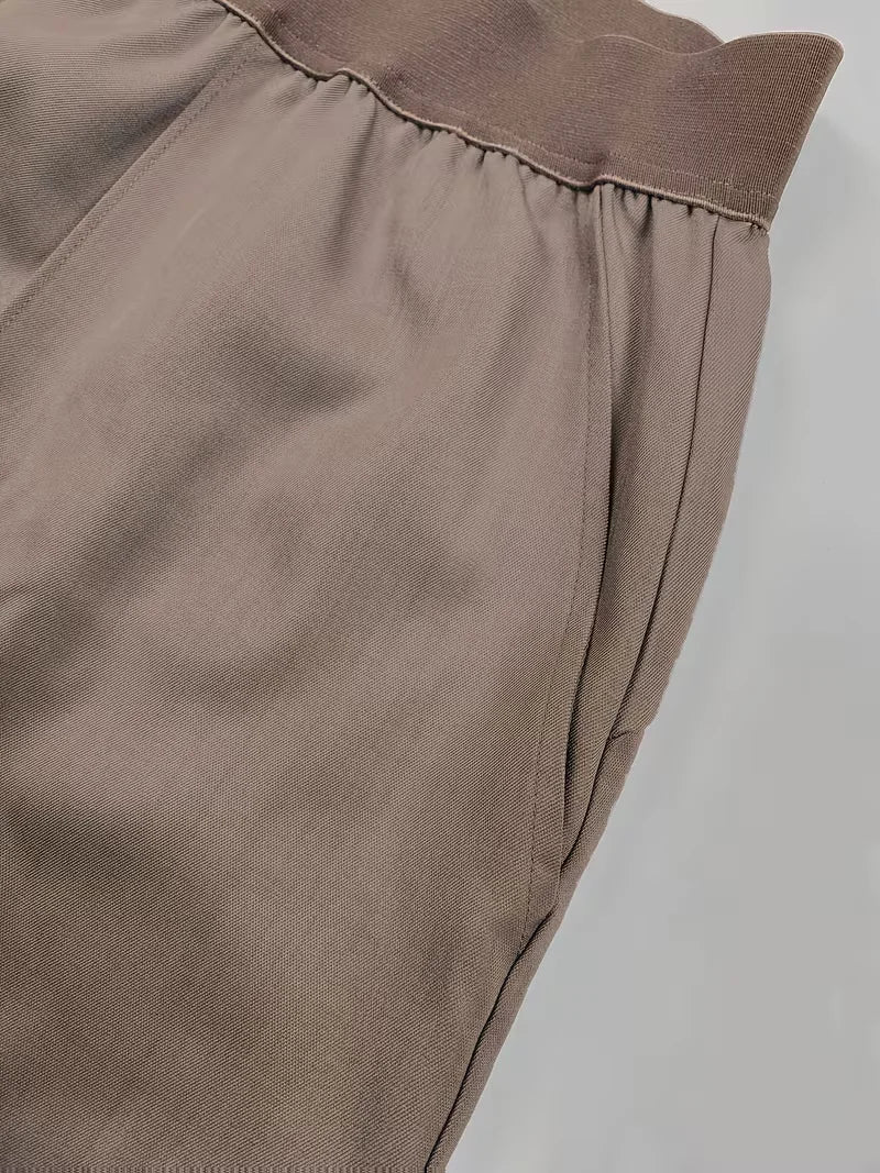 Men's Wide Leg Pants Casual Loose Fit Streetwear Trousers Fashion Hip Hop High Street Man Jogger Pant Solid Color Suit Pants