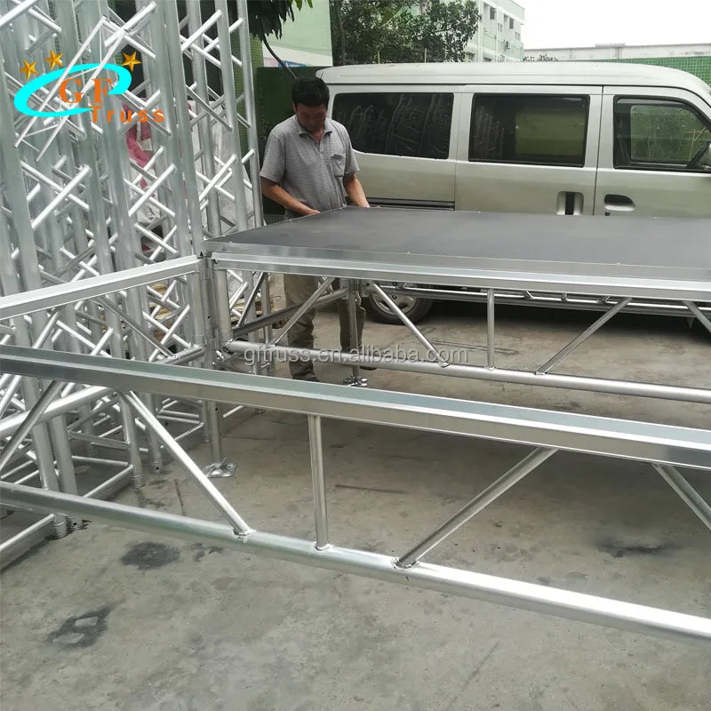 4*8 ft Easy-install Mobile Foldable Aluminum Stage Platform for Events