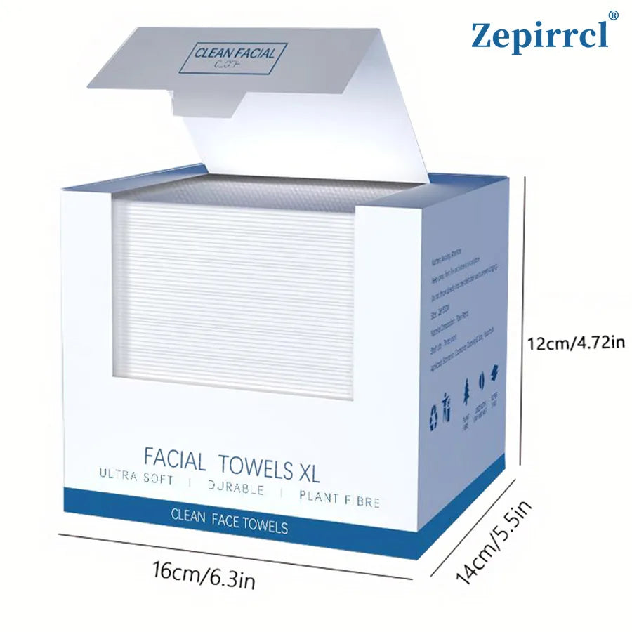 26*30cm Box of Disposable Facial Cleansing Towels, Thickened Large Size, Cleans Skin, Suitable for All Skin Types, Unisex, 40 Wipes/Box