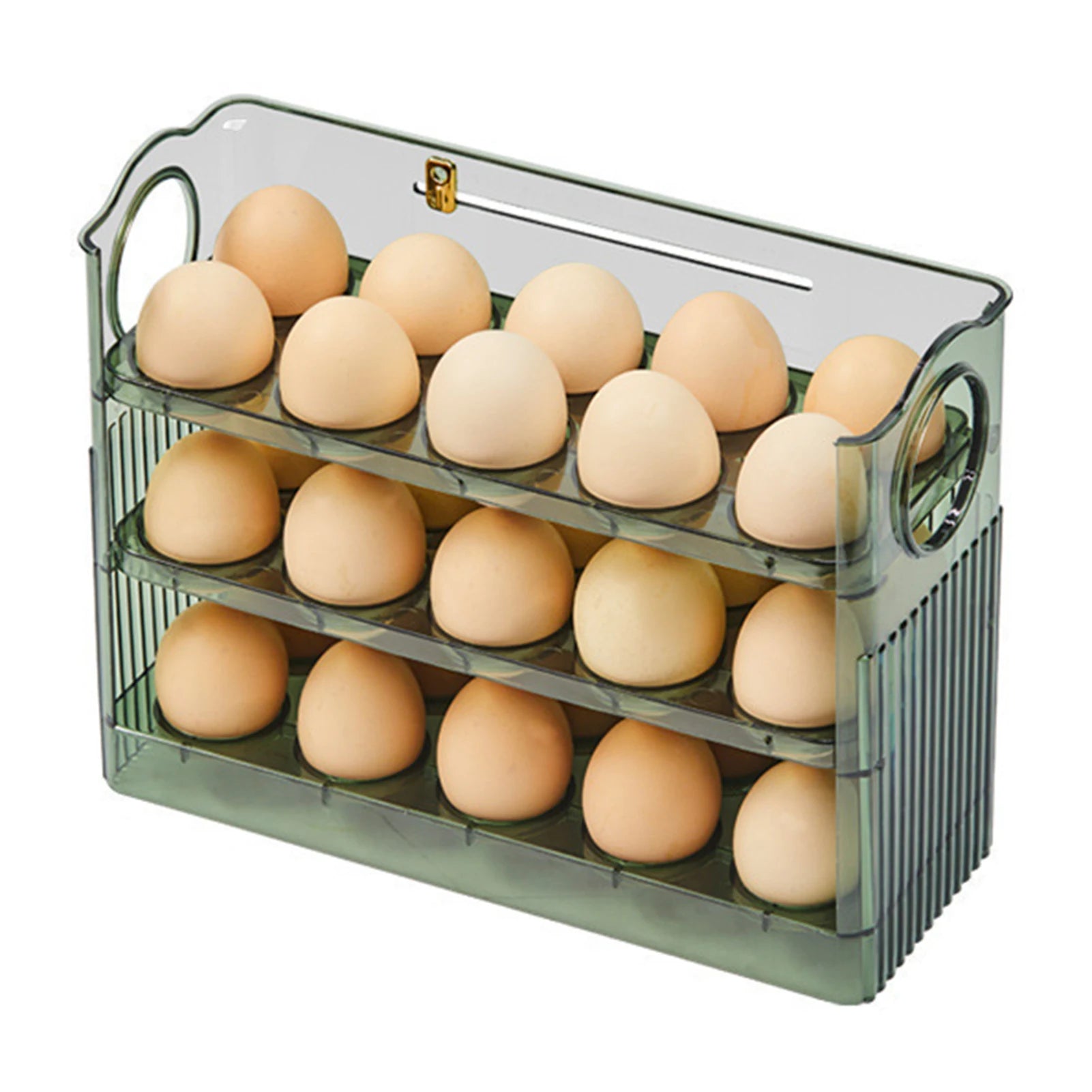 Kitchen Egg Holder,Large Capacity Egg Fridge Storage Box,Multi-Layer Egg Tray Organizer,Space Saving Fridges Egg Container