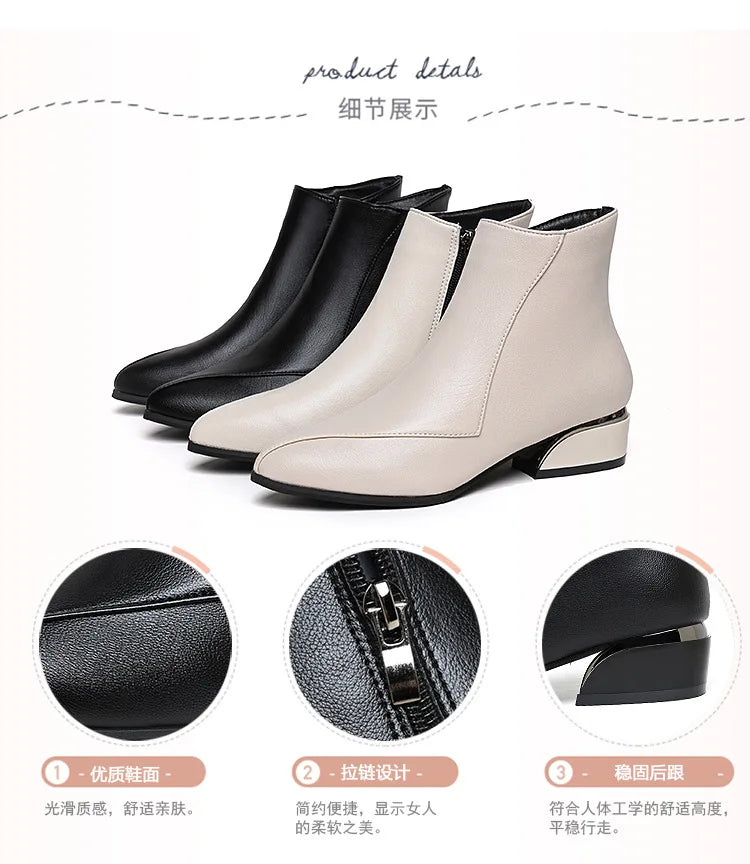 Autumn and Winter 2024 Women Boots British Style Fashion Boots for Women New Thick Heeled Oversized Fashion Short Boots