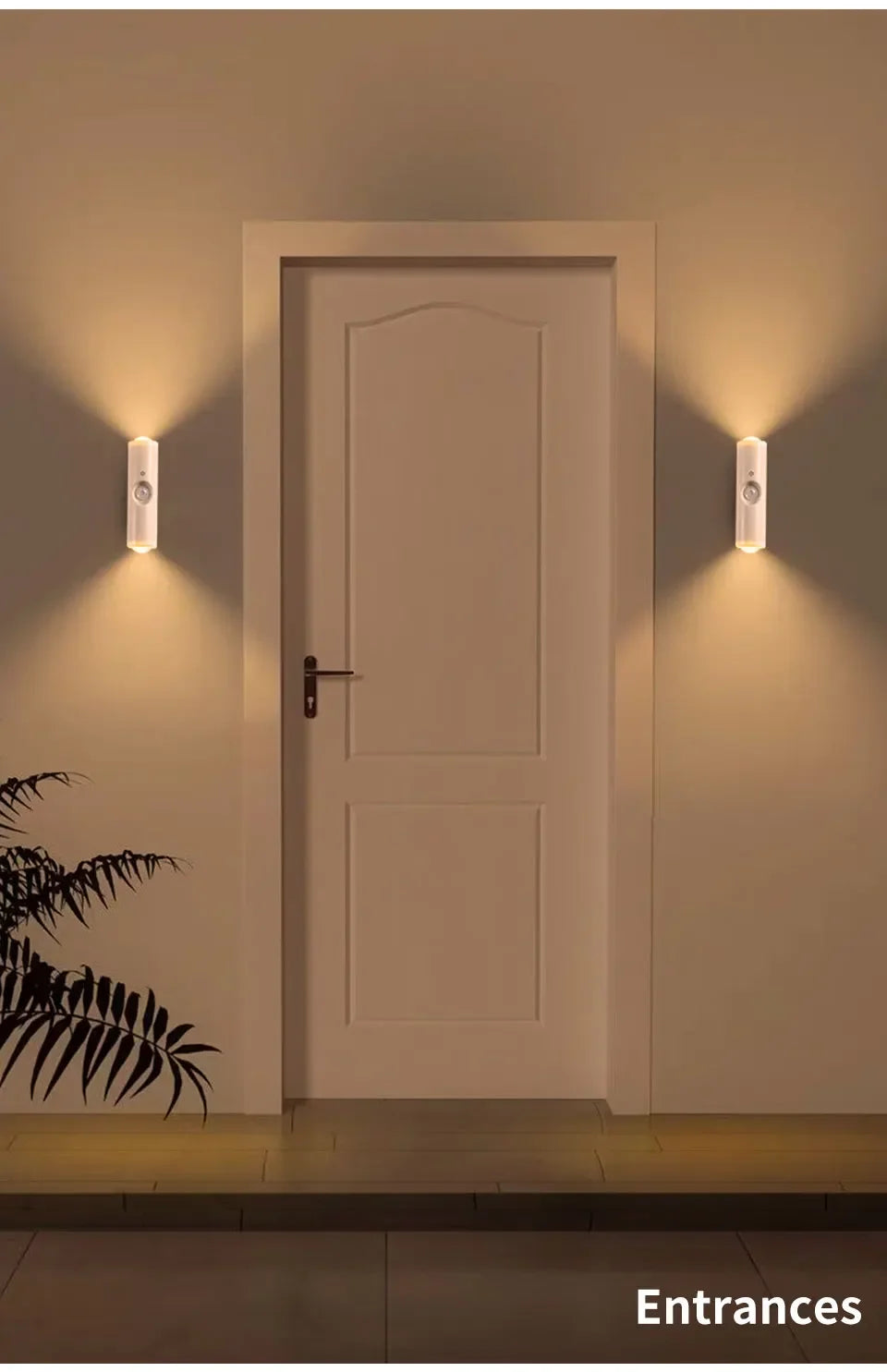 Magnetic LED Wall Lamp RGB Sunset Lamp Rechargeable Night Light with Motion Sensor for Stairs Cabinet Hallway Bedroom Room Decor