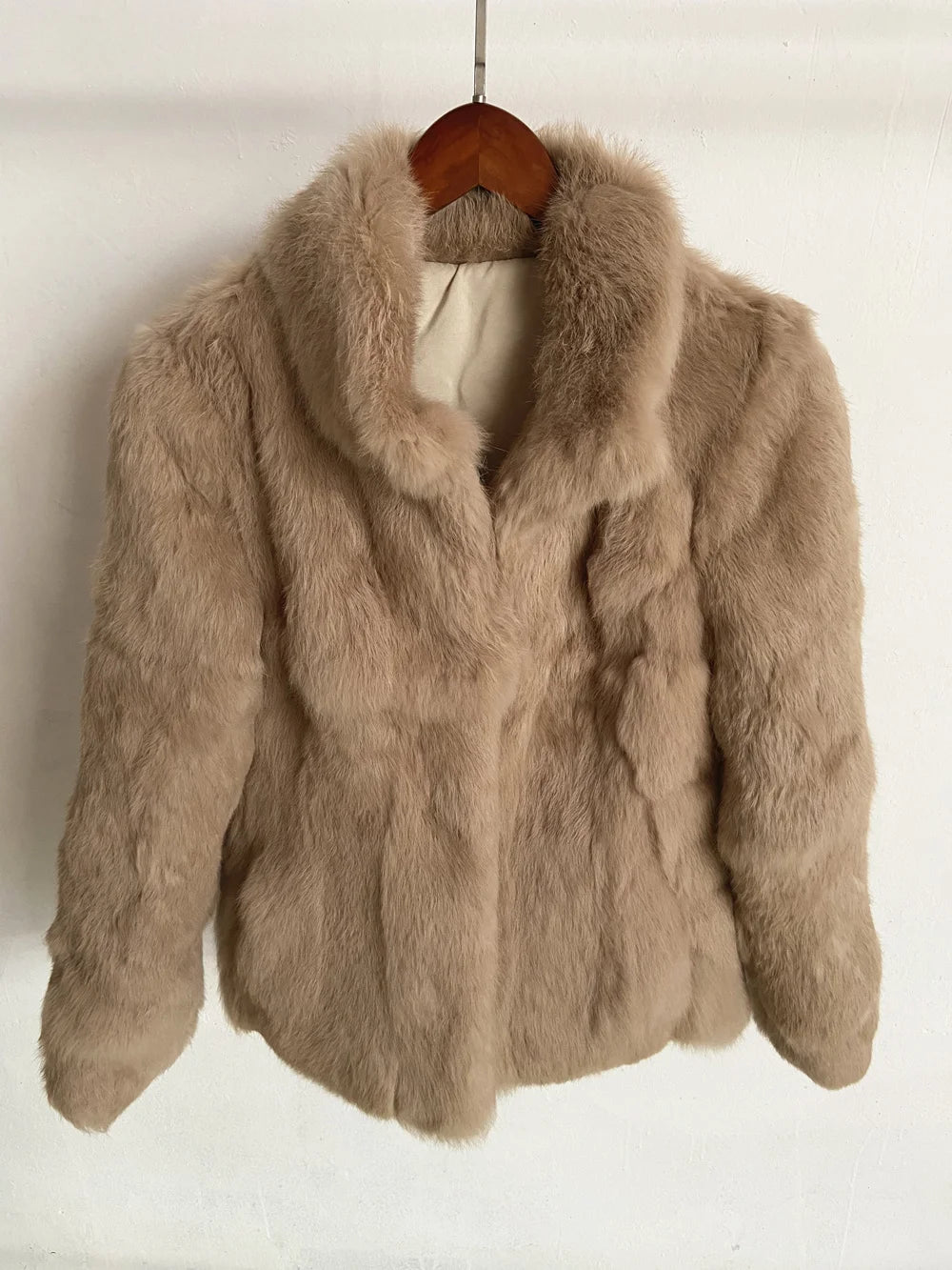 Natural Rabbit Fur Coat Women Winter Jacket Real Leather And Fur Bolero Women's Clothing Female Outerwears With 2025 Black Cold
