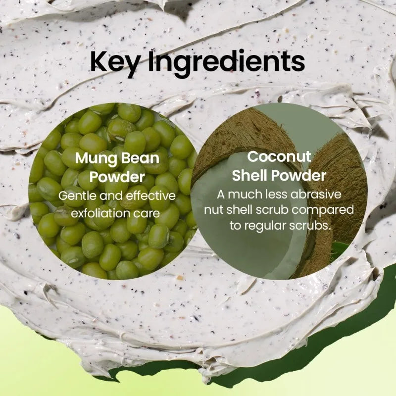 Korean Green Mung Bean Pore Clay Mask Cleansing Moisturizing Oil Control Blackhead Removal Cleansing Mud Mask Pore Care 120ml