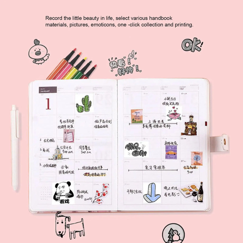 Transparent Self-Adhesive Thermal Paper, Glossy 57x25mm Printer Paper, Compatible with Portable Mini Pocket Thermal Printers