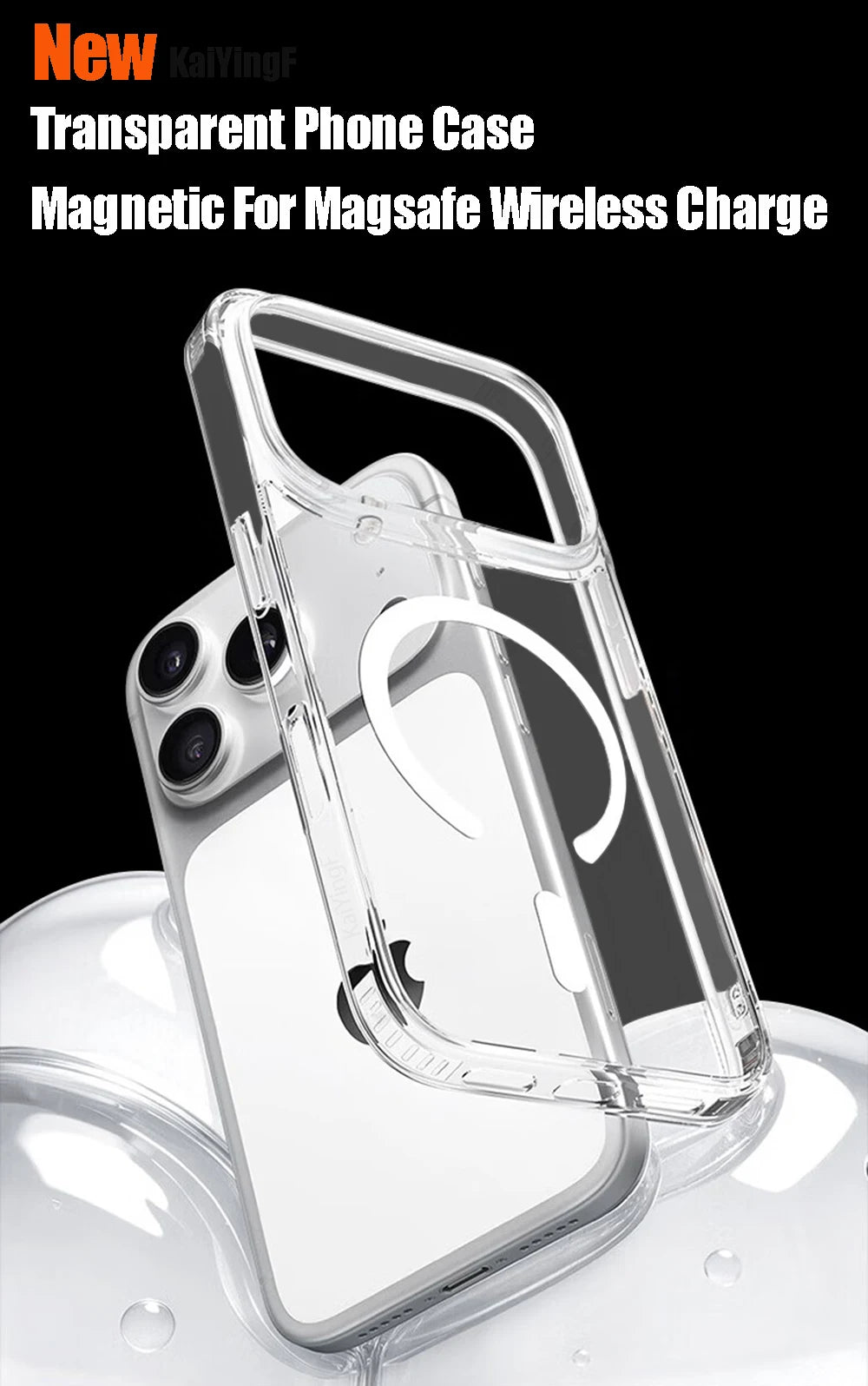 Luxury Magnetic Clear Phone Case For iPhone 18 17 16 15 14 13 12 11 Pro Max Mini XS XR For Magsafe Silicone Transparent Cover
