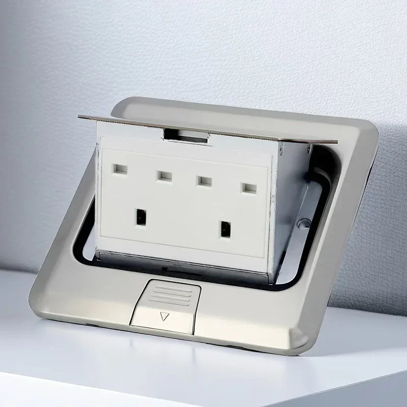 Electrical Switches Desktop Socket EU/Universal Power Outlet Hidden Type Pop Up Floor Socket For Meeting Room